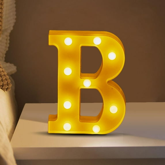 LED Alphabet Letter Lights - Battery Powered LED Sign for Home, Party, Wedding & Christmas Decoration - Customizable Light Up Letters with Multiple Colors