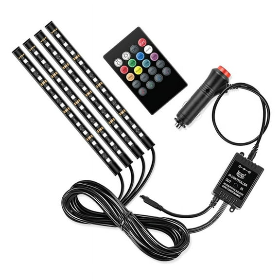 LED Ambient Lamp Atmosphere Lamp Lights Remote Voice Control LED Car Foot Light