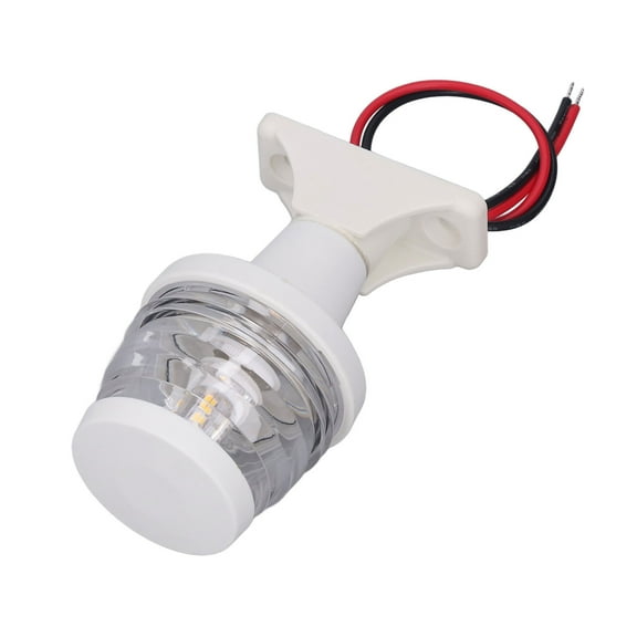 LED Anchor Light, DC10 24V Round Fishing Boat Anchor Light 360 Degree All Around White 4000-4500K 250LM For Pontoon