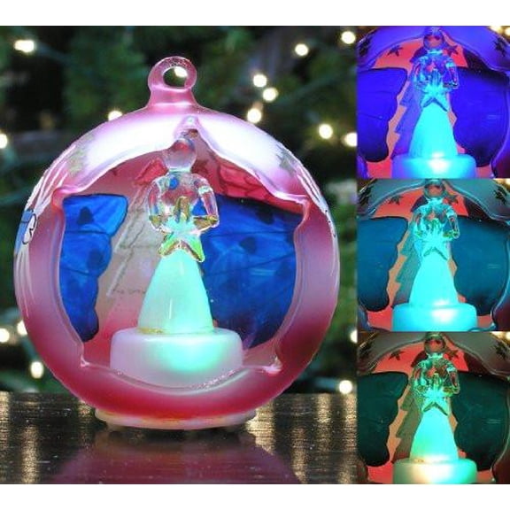 LED Angel Ornament with Star
