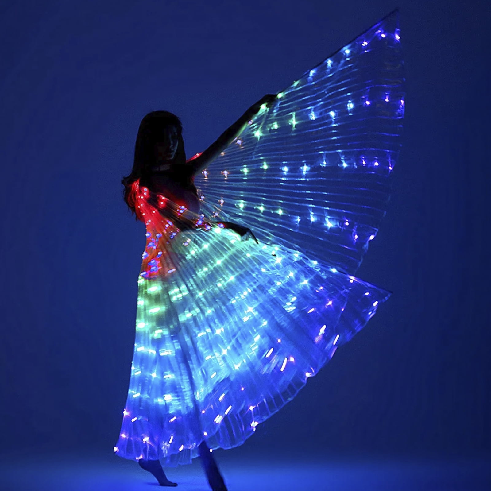 LED Angel Wings Light Up Butterfly Cape Colorful Butterfly Wings