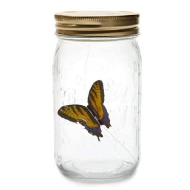 ✪ LED Animated Butterfly In A Jar Fluttering Amazing Collection Battery Operated