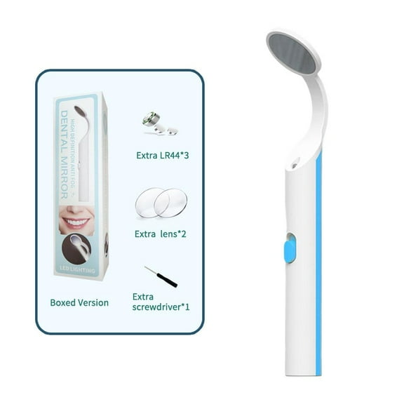 LED Anti-Fog Dental Mirror with Light, Robust Shadowless Mouth Mirror for Home Oral Exam, Resilient Rechargeable Teeth Inspection Tool for Tartar & Plaque