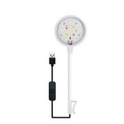 LED Aquarium Light Full Spectrum, 3 Colors Fish Tank Clip on Light, Aquarium Zoom Lights for Plants, Fish and Turtle Tank, Reptile Heat Light, Colorful Fish Tank Highlight Submersible Spotlights White