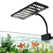 LED Aquarium Light,Full Spectrum Aquarium Plant Light,Clip on Freshwater Planted Light for Aquarium Plant Growth,Dimmable Nano Refugium Tank Light,Adjustable Timer/Brightness, IP68