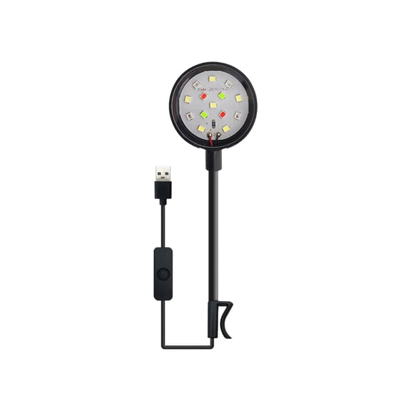 LED Aquarium Light, Grow Light Aquarium Plant Lighting Rotatable Clip On Lamps for Small Fish Tank, Landscape Lighting (Black)
