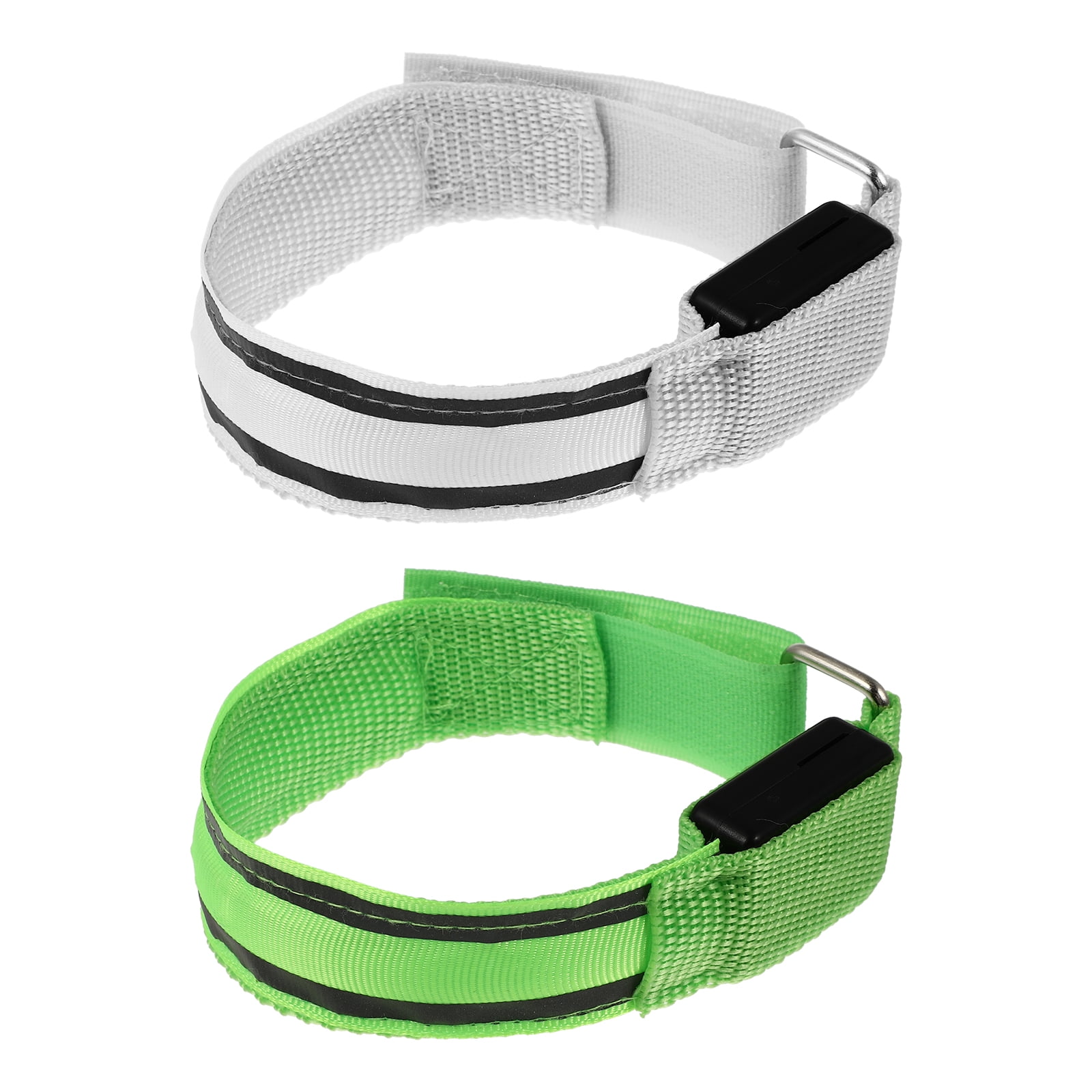 LED Arm Safety Strap 2Pcs LED Luminous Wristband Outdoor Adjustable
