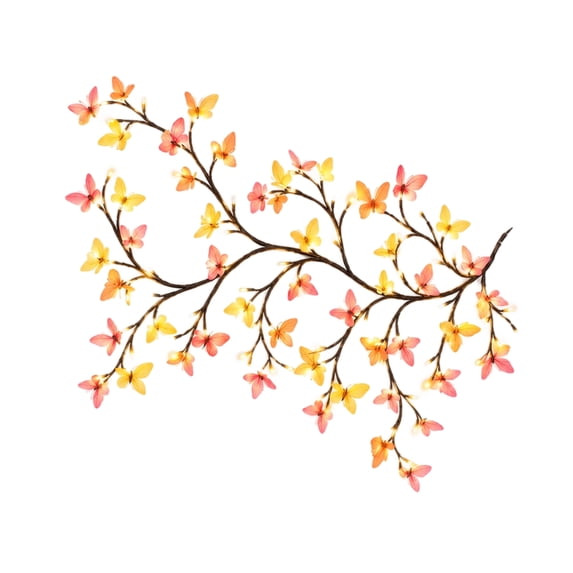 LED Artificial Branch Light,Iron Vine String Light Wall Hanging,Remote ...
