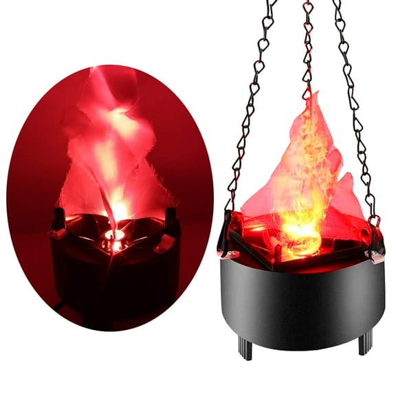 LED Artificial Fake Fire Flame Light 3D Flickering Fire Flame Electronic Flame Night Light Prop Simulated Flame Lamp for Halloween Christmas Night Clubs Party Decoration (Standard Flame,4.7",Hanging)