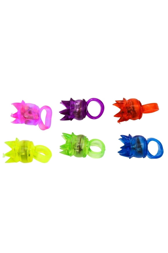 LED Assorted Color Crown Ring with Multicolor Lights