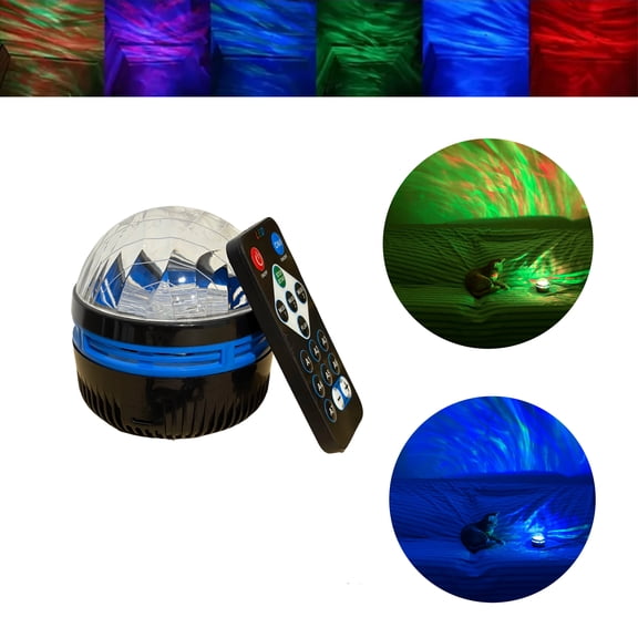 LED Aurora Star Projector Light, USB Powered Northern Lights Projection Lamp with Remote Control, 7 Color Modes Sound Activated Galaxy Night Light for Bedroom Party Game Room Decor