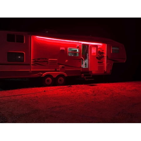 LED Awning Lights for RV, Waterproof Camper Awning Lights for Travel Trailers Motorhome, 5M 16.4FT RV LED Lights Exterior RV Awning Strip Lights for Lighting Up Camp Area, 12v DC