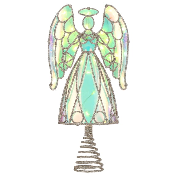 LED Prismatic Angel Christmas Tree Topper, Iridescent, 13", by Holiday Time