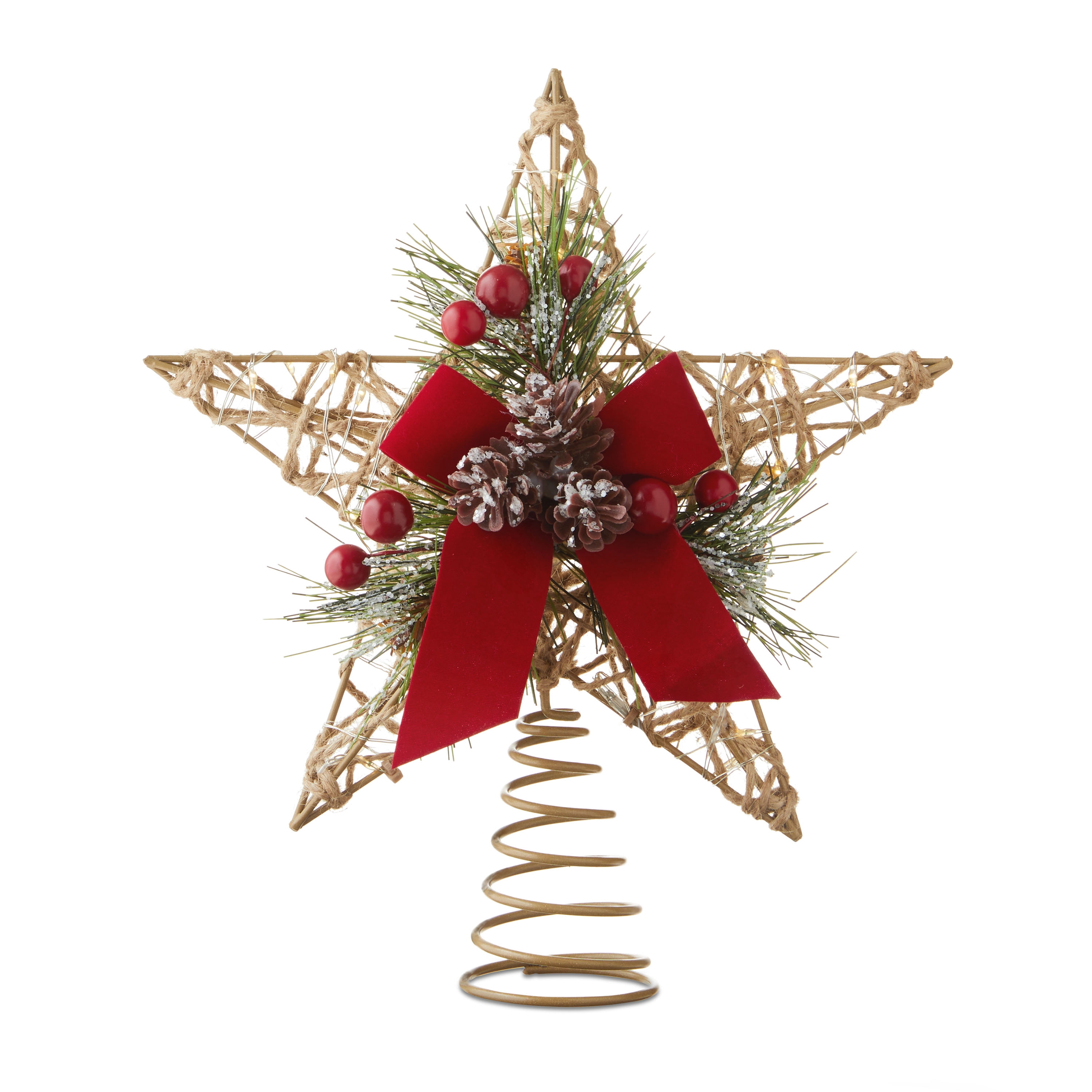 LED Star Christmas Tree Topper, Brown, 10", by Holiday Time