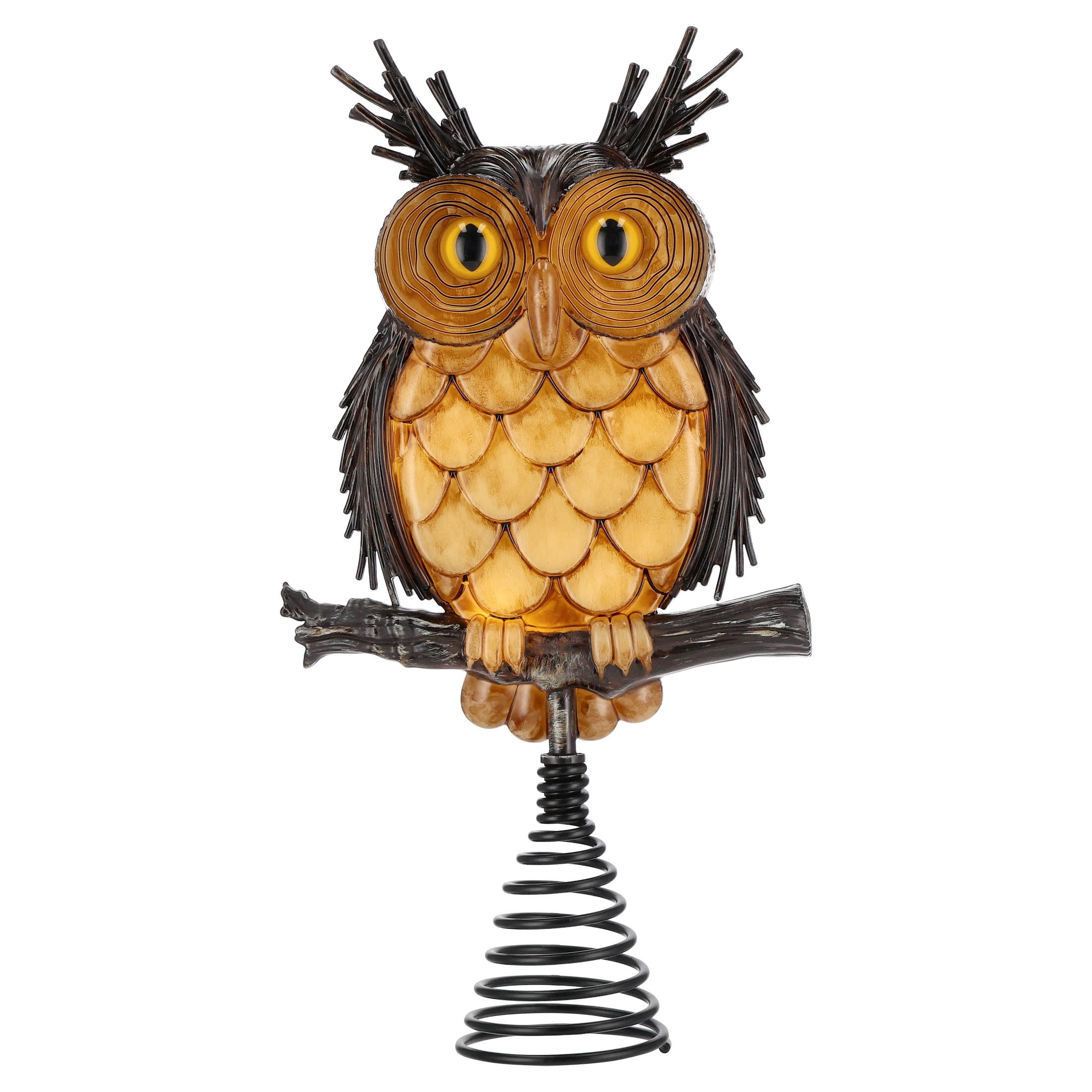 LED Owl Christmas Tree Topper, Brown, 11.75", by Holiday Time