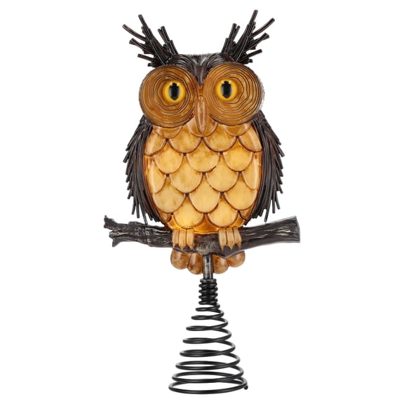 LED Owl Christmas Tree Topper, Brown, 11.75", by Holiday Time