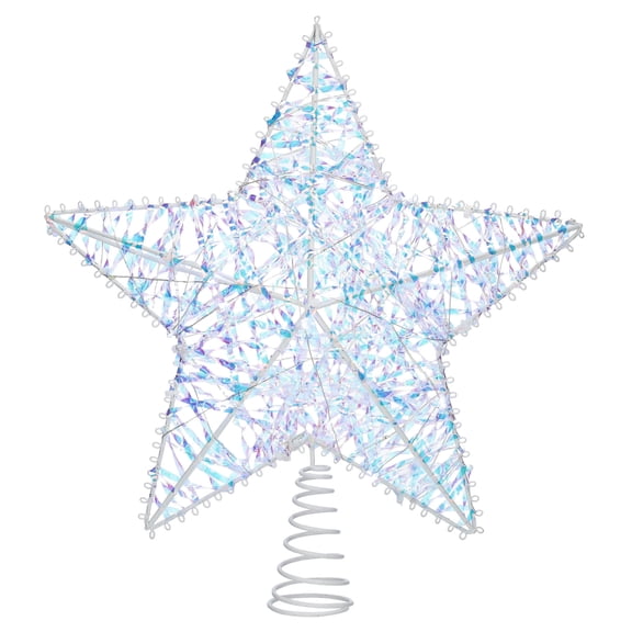 LED Prismatic Tinsel Christmas Tree Topper, Iridescent, 15", by Holiday Time