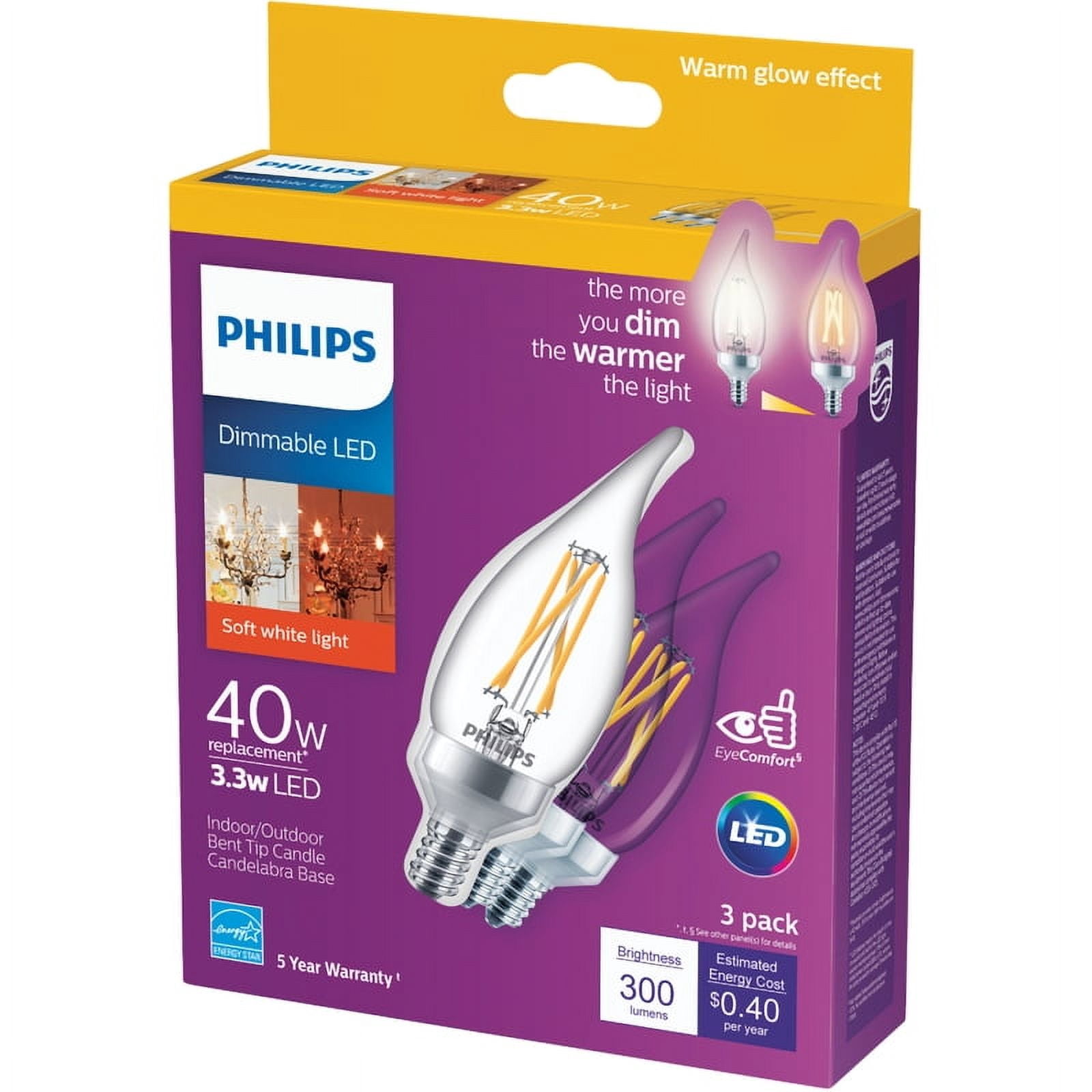 LED B11DIM4.5W300L SW3PK
