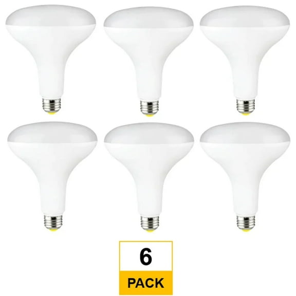 LED BR40 Flood 13W 3000K Dimmable 90+ CRI 1100 Lumen White Housing T20 T24 JA8-2019 (Performance Series) (6-Pack)