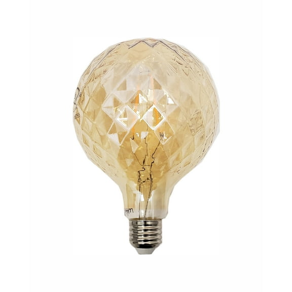 LED BULB G125 4W Vintage Hand Crafted MIRROR Reflection SHAPE with LED FILAMENT 2200K DIM For Kitchen, Decoration and Vintage Lighting.
