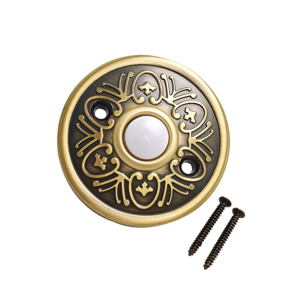 LED Backlight Doorbell Button Antique Metal Housing Weather Resistant Doorbells for Enhances Home Entrance Visibility