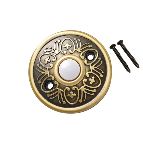 LED Backlight Doorbell Button Antique Metal Housing Weather Resistant Doorbells for Enhances Home Entrance Visibility