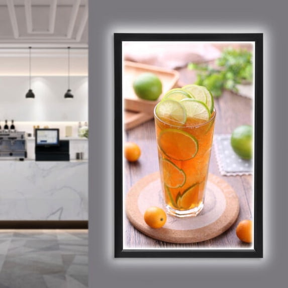 LED Backlit Movie Poster Art Picture Frame Light Box Advertising Display 18x24"