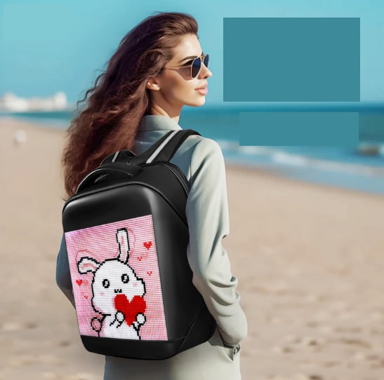 LED Backpack Advertising Screen Electronic Intelligent Briefcase ...