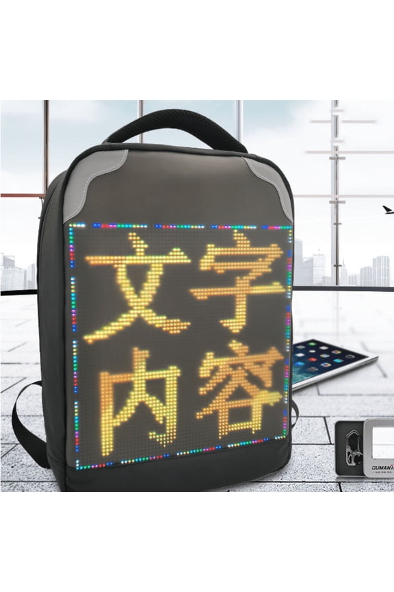 LED Backpack DIY Text Animation Cool Outdoor Bag Outdoor,16inch