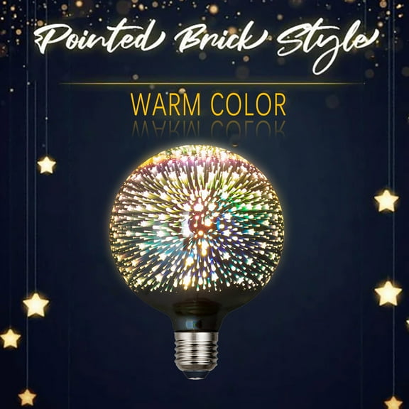 LED Ball Bulb Lamp 3D Fireworks LED Light Bulb,3DFireworks Decorative Lamp Scatter Lamp Christmas Day Exclusive