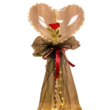 LED Balloon Set - Inflatable DIY Heart-Shaped - Transparent - Valentine's Day Luminous Balloon - Holiday Supplies