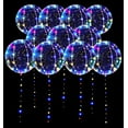 thumbnail image 1 of LED Balloons 3 Pack, 14 Inch Clear Bobo Helium Balloons, Built in String Lights, Glow Bubble Party Decorations for Valentines Day Wedding Birthday, 1 of 7