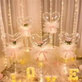 thumbnail image 1 of LED Balloons Light Up Balloons with Sticks Heart Bobo Balloons with Rose Inside Clear Balloons with Lace for Christmas Party Birthday Wedding Anniversary Valentines Day Mothers Day Decoration, 1 of 1