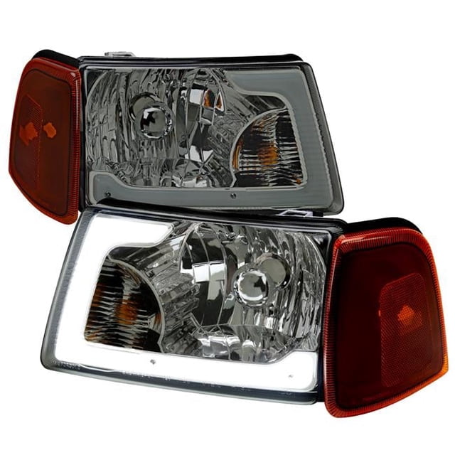 Luces Traseras LED Ford Ranger 2001-2011 – Lente Roja Transparente, Carcasa Cromada, DOT