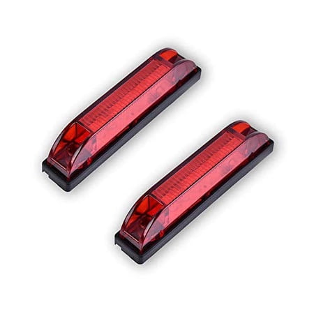 LED Bar Light - 2 Pack - RED LED - Heavy Duty, Waterproof 12 VDC LED lamp, Side Marker, Convenience Lamp, 4" Length