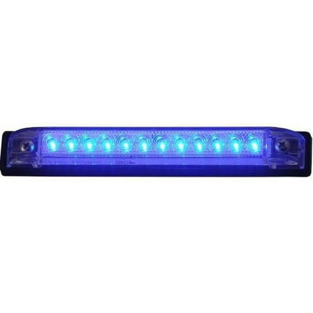 LED Bar Light - Blue LED, Heavy Duty, Marine - RV - Waterproof 12 VDC LED Courtesy Convenience lamp, 6" Length