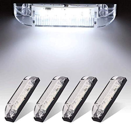 LED Bar Light - Four (4) Pack - Heavy Duty, Waterproof 12 VDC LED Courtesy Convenience lamp, Side Marker, 4" Length