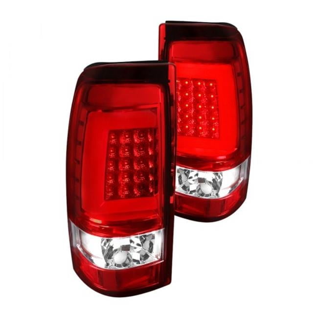2003 2004 2005 2006 Chevy Silverado Red LED Tail Lights W/ LED Bar Brake Lamps - Foto 2