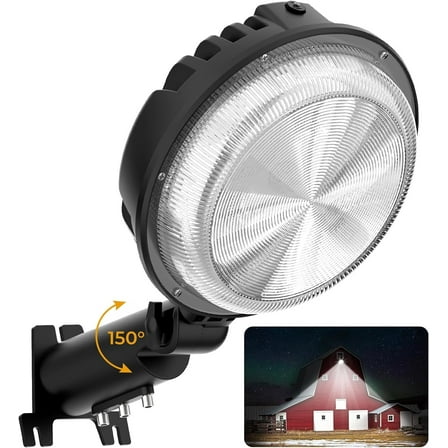 150W LED Dusk to Dawn Outdoor Light, 6500K Daylight, IP66 Waterproof, Adjustable (Barn, Yard, Garage)