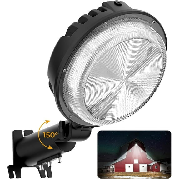 150W LED Dusk to Dawn Outdoor Light, 6500K Daylight, IP66 Waterproof, Adjustable (Barn, Yard, Garage)