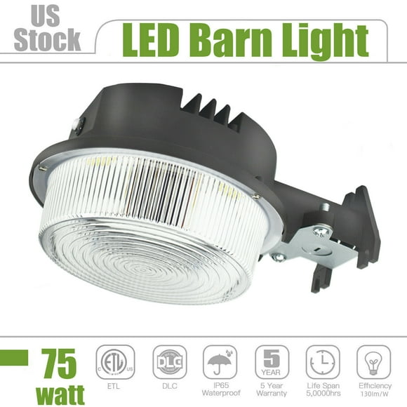 LED Barn Light 75Watt Outdoor Dusk To Dawn Security Garden Lighting Yard Lamp
