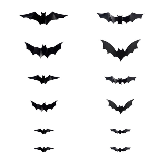 LED Bat Night Light Wall Stickers – Removable 3D Decorative Lighting for Indoor/Outdoor Party, Room, Home Event Decor