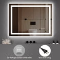 thumbnail image 1 of LED Bathroom Mirror 24x32 Inches - Anti-Fog. 3X Magnify. Front and Backlit. Frameless Design. Wall Mount Vanity Mirror for Sink. Bedroom. Entry, 1 of 11