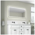 thumbnail image 1 of LED Bathroom Mirror 55x30 Inch, Front & Backlit Vanity Mirror, Aluminum Frame, Anti-Fog, Dimmable, 3 Color Temperatures, Wall Mounted, 1 of 6