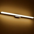 thumbnail image 1 of LED Bathroom Vanity Lighting Fixtures Stainless Steel Silver Bathroom Wall Light for Bathroom Cabinet and Mirror (24W/48in, Warm White), 1 of 13