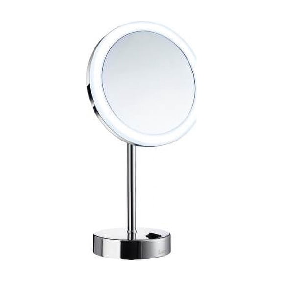 LED Battery Operated Make-Up Mirror in Polished Chrome