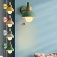 thumbnail image 1 of LED Bedlight Wall Lamp | Modern Iron Wall Sconce for Bedroom, Living Room, Hotel | Energy-Saving Decorative Lighting | 16x15x15cm | Yellow, Pink, Green, White | 1 Pack, 1 of 9