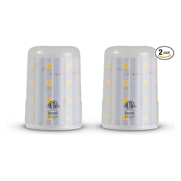 LED Bi-Pin Replacement Module, Dimmable LED, 3000K, Lumens, Easy to Install, Long Lasting, Energy-Saving, Damp Rated, GY 6.35 Socket (Short, 2-Pack)