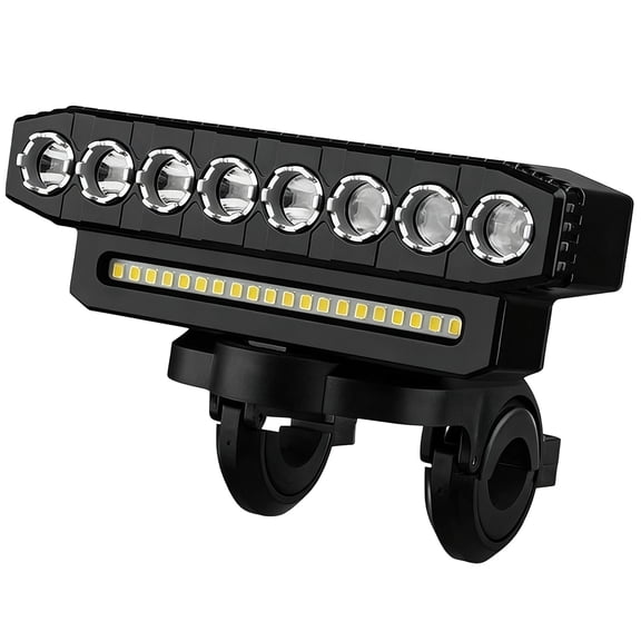 LED Bike Front Light for Night Riding, Multi-LED Bicycle Front Light with Wide Beam Design