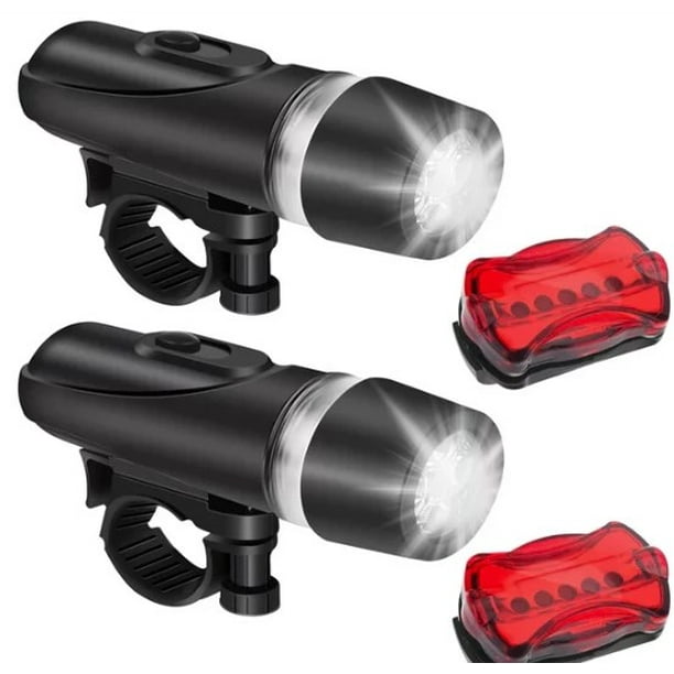 LED Bike Light Set Powerful LED Front Headlight and Back Taillight